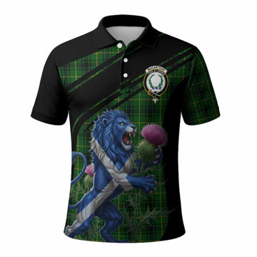 MacArthur (McArthur) Tartan Crest Polo Shirt Scottish Lion Rampant Thistle