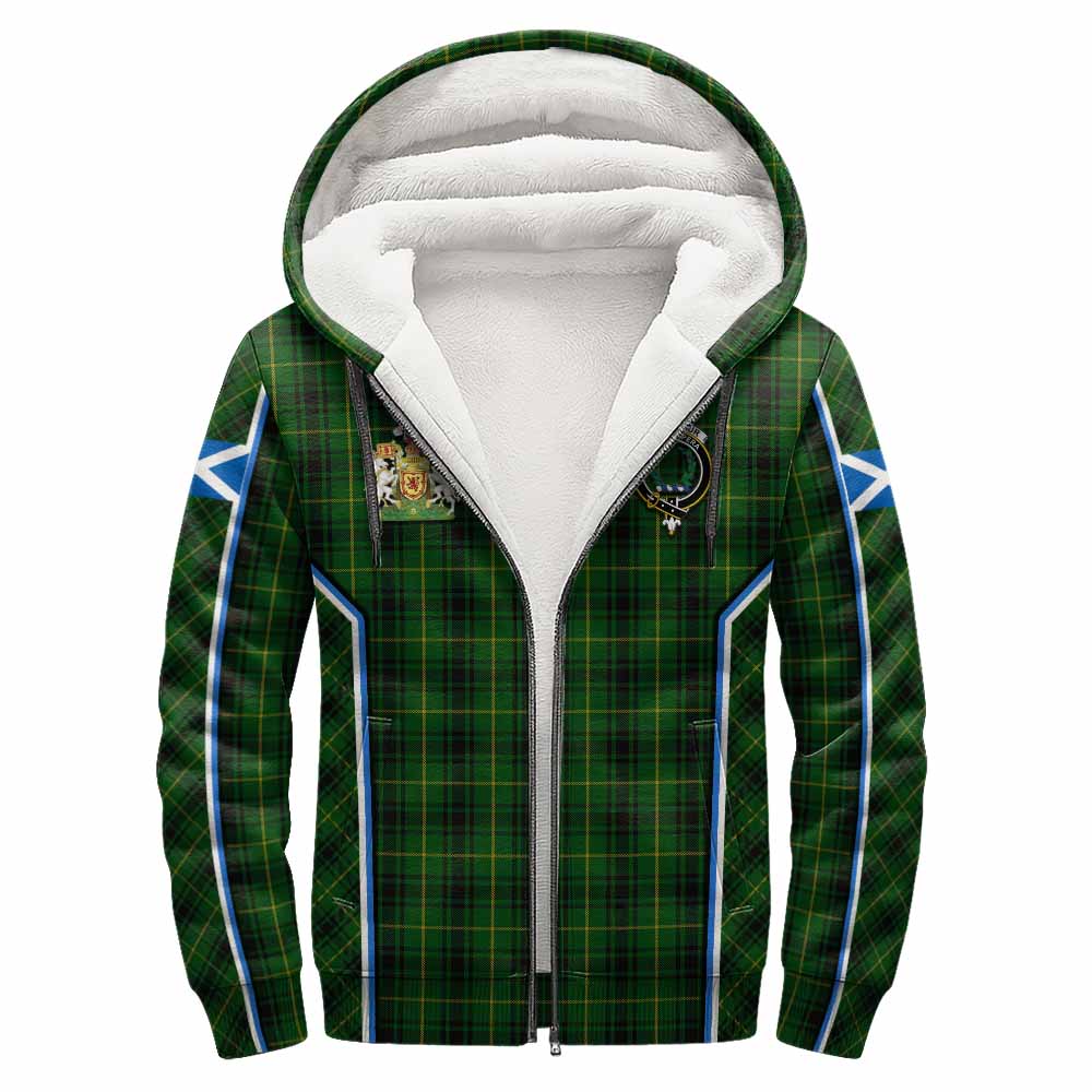 MacArthur (McArthur) Tartan Crest Sherpa Hoodie Scotland Coat of Arm Flag Style - Tartan Vibes Clothing