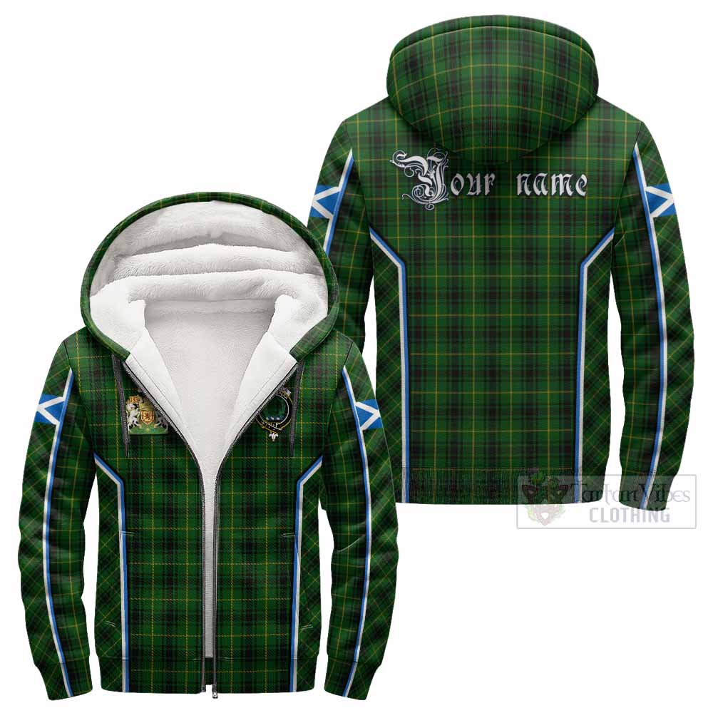 MacArthur (McArthur) Tartan Crest Sherpa Hoodie Scotland Coat of Arm Flag Style - Tartan Vibes Clothing
