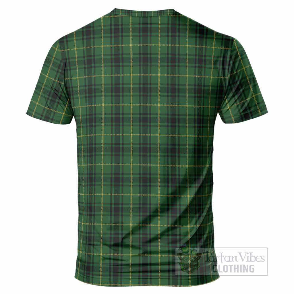 MacArthur (McArthur) Tartan Crest T-Shirt Ferocious Lion Style