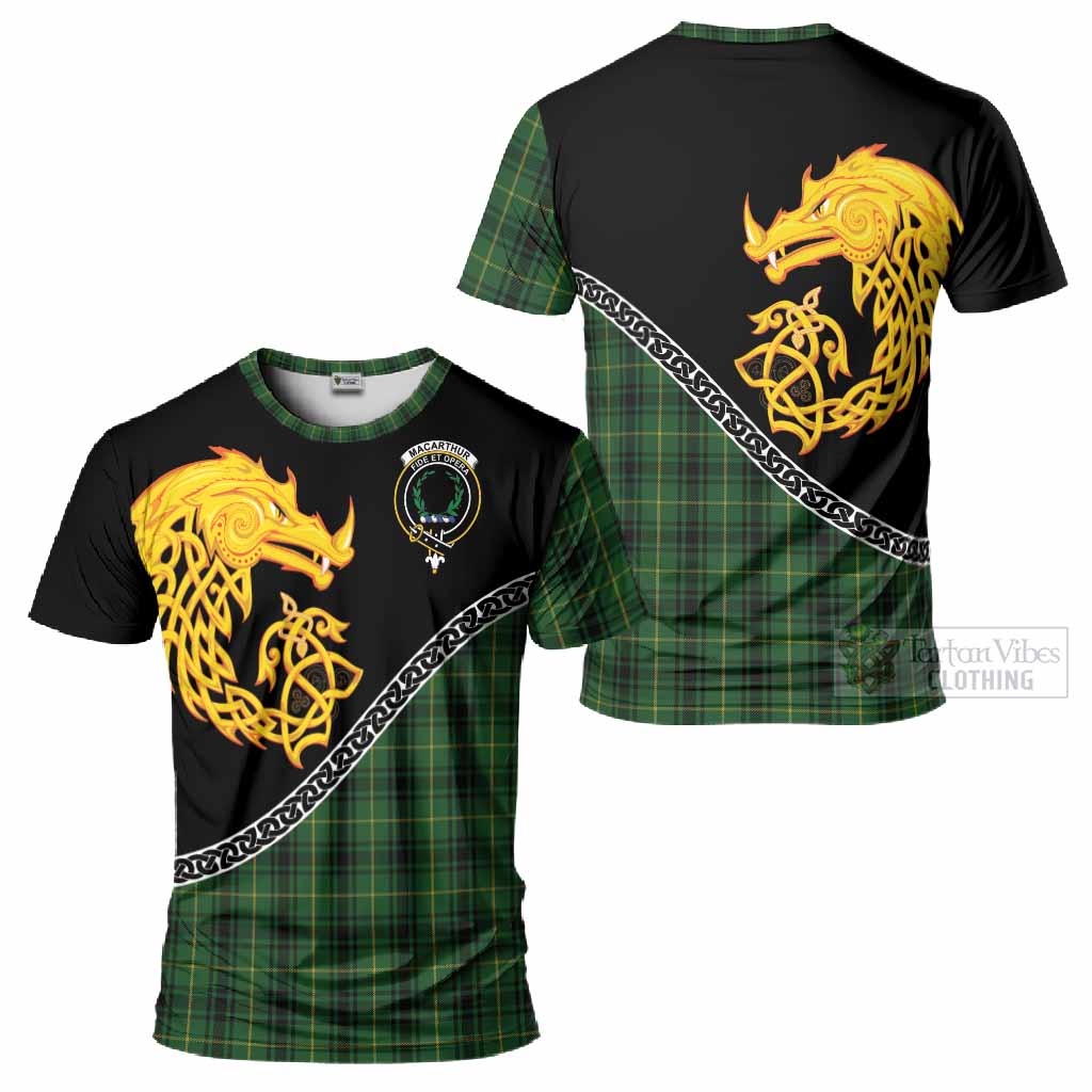 MacArthur (McArthur) Tartan Crest T-Shirt Legendary Dragon Knot Half Style