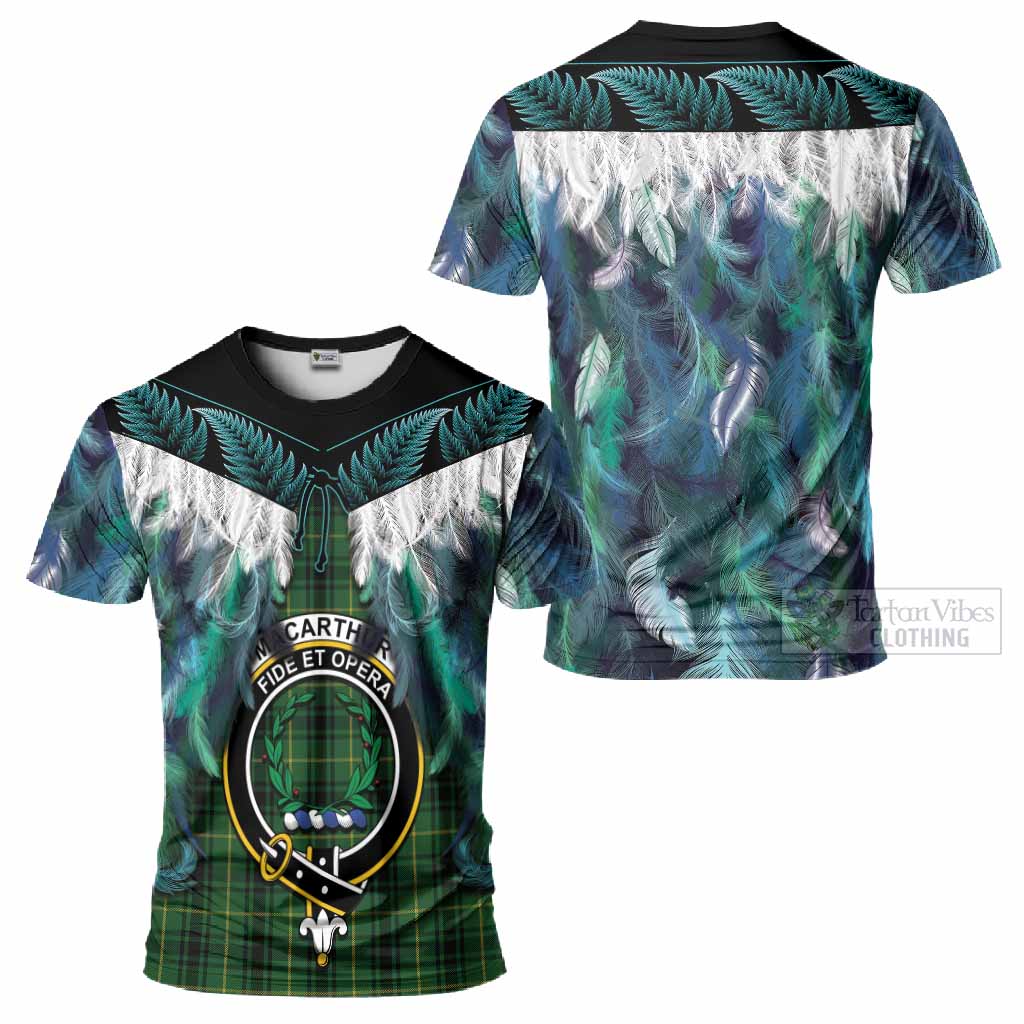 MacArthur (McArthur) Tartan Crest T-Shirt New Zealand Maori Korowai Cloak