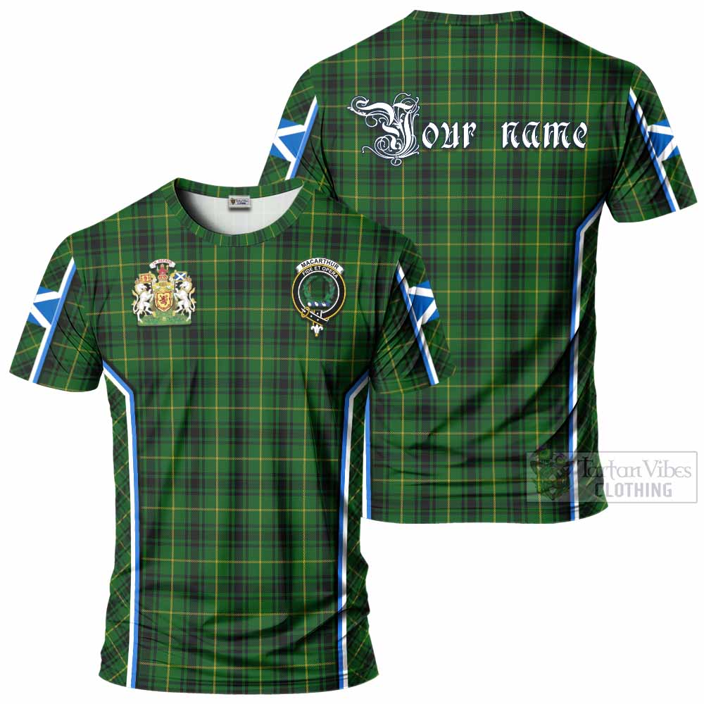 MacArthur (McArthur) Tartan Crest T-shirt Scotland Coat of Arm Flag Style - Tartan Vibes Clothing