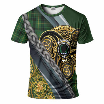 MacArthur (McArthur) Tartan Crest T-Shirt Scottish Triskele Celtic