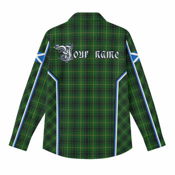 MacArthur (McArthur) Tartan Crest Women Casual Shirt Scotland Coat of Arm Flag Style - Tartan Vibes Clothing