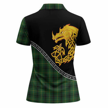 MacArthur (McArthur) Tartan Crest Women Polo Shirt Legendary Dragon Knot Half Style