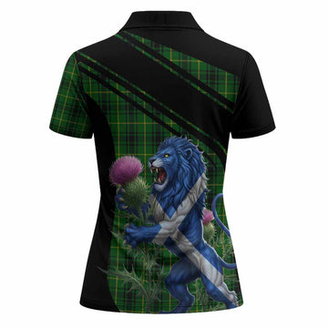 MacArthur (McArthur) Tartan Crest Women Polo Shirt Scottish Lion Rampant Thistle