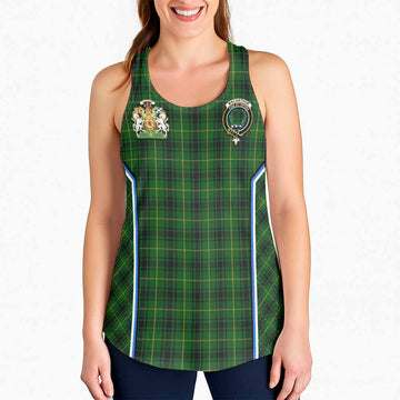 MacArthur (McArthur) Tartan Crest Women Racerback Tanks Scotland Coat of Arm Flag Style