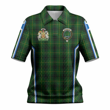 MacArthur (McArthur) Tartan Crest Women’s Polo Sweater Top Scotland Coat of Arm Flag Style