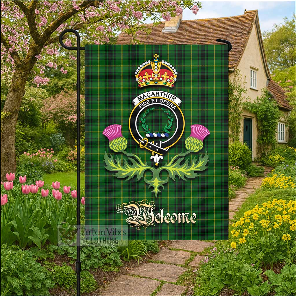MacArthur (McArthur) Tartan Family Crest Garden Flag Royal Thistle Welcome Style - Tartan Vibes Clothing