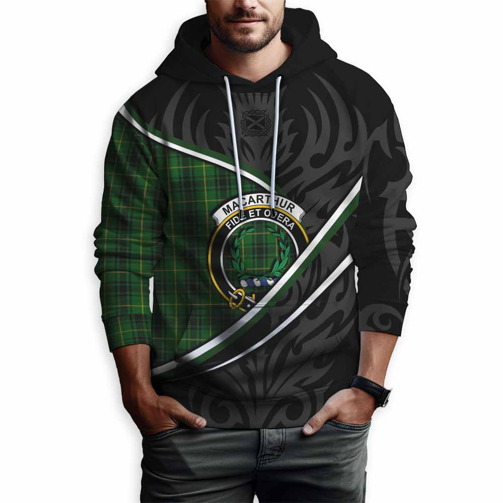 MacArthur (McArthur) Tartan Family Crest Hoodie Celtic Scottish Thistle Floral - Tartan Vibes Clothing