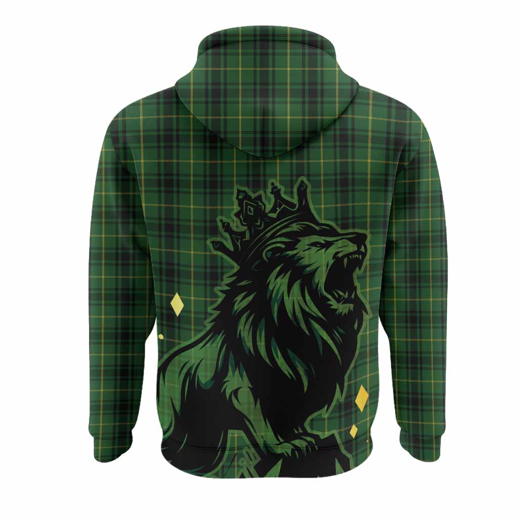 MacArthur (McArthur) Tartan Family Crest Hoodie Crowned Lion Roaring