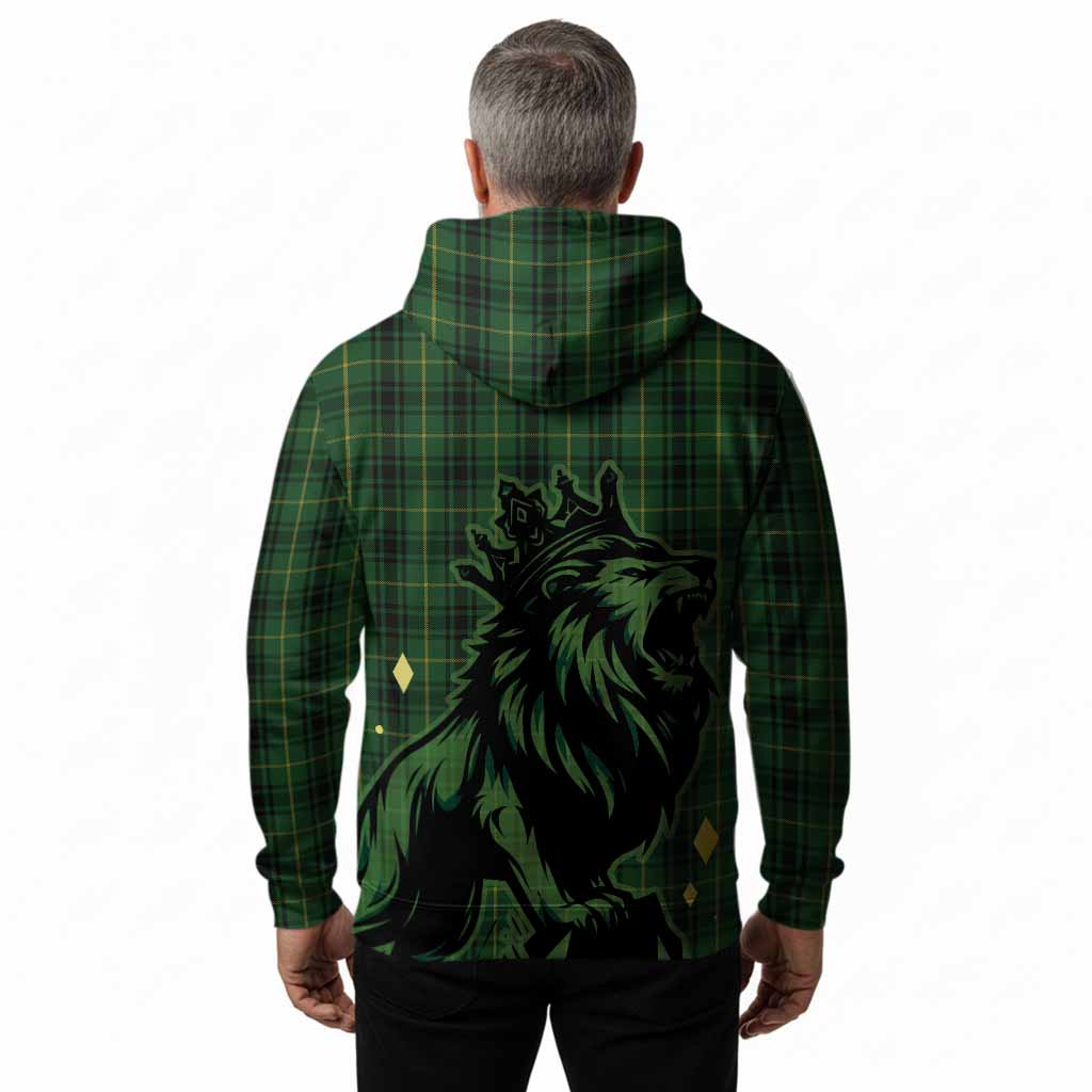 MacArthur (McArthur) Tartan Family Crest Hoodie Crowned Lion Roaring