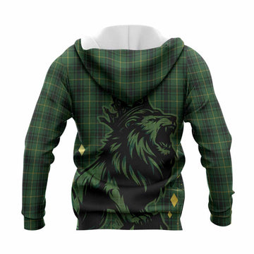 MacArthur (McArthur) Tartan Family Crest Knitted Hoodie Crowned Lion Roaring