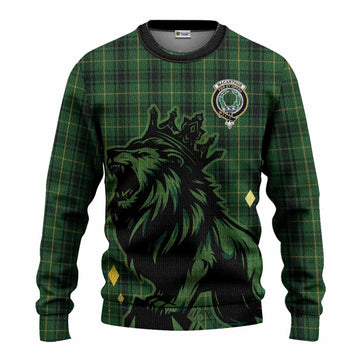 MacArthur (McArthur) Tartan Family Crest Knitted Sweater Crowned Lion Roaring