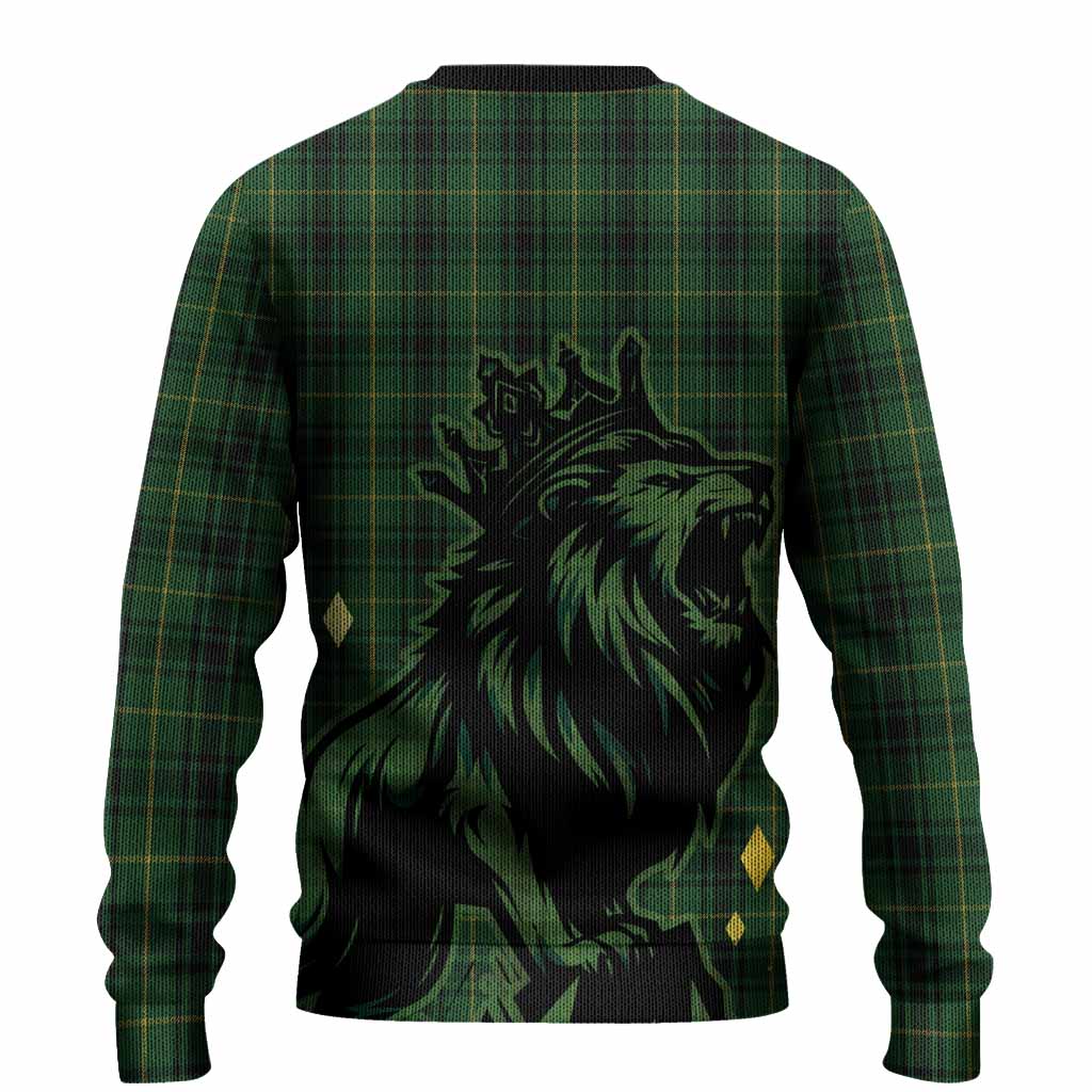 MacArthur (McArthur) Tartan Family Crest Knitted Sweater Crowned Lion Roaring