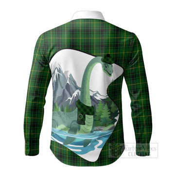 MacArthur (McArthur) Tartan Family Crest Long Sleeve Button Shirts Nessie Scottish Loch Ness Monster