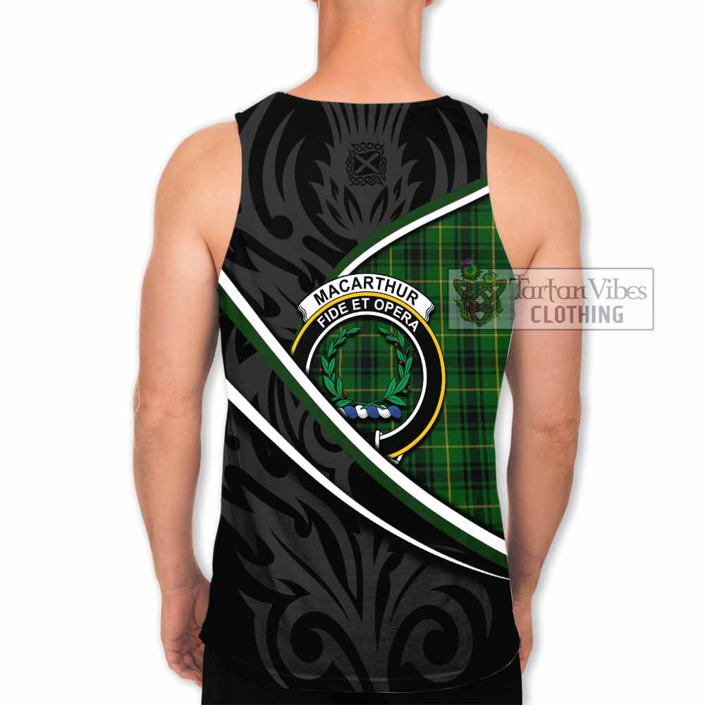 MacArthur (McArthur) Tartan Family Crest Men Tank Top Celtic Scottish Thistle Floral - Tartan Vibes Clothing