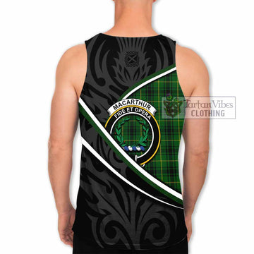 MacArthur (McArthur) Tartan Family Crest Men Tank Top Celtic Scottish Thistle Floral