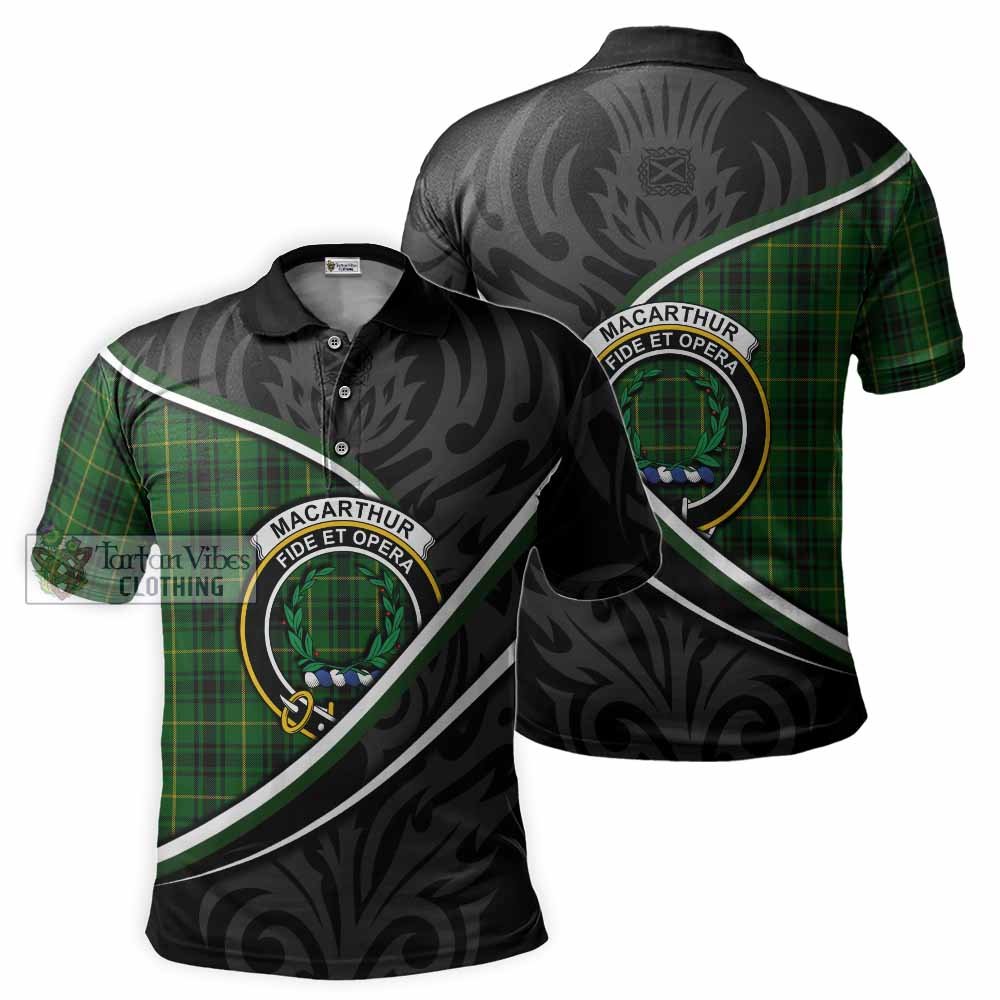 MacArthur (McArthur) Tartan Family Crest Polo Shirt Celtic Scottish Thistle Floral - Tartan Vibes Clothing