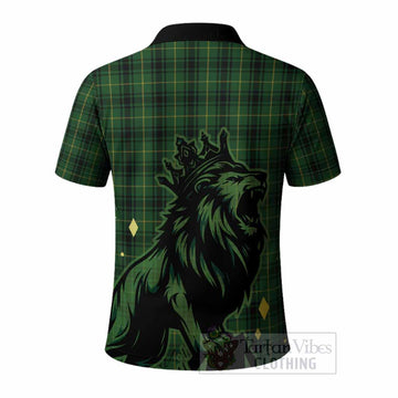 MacArthur (McArthur) Tartan Family Crest Polo Shirt Crowned Lion Roaring