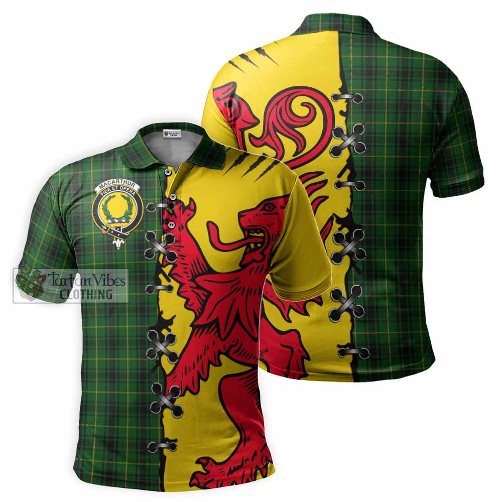 MacArthur (McArthur) Tartan Family Crest Polo Shirt Lion Rampant Honor - Tartan Vibes Clothing