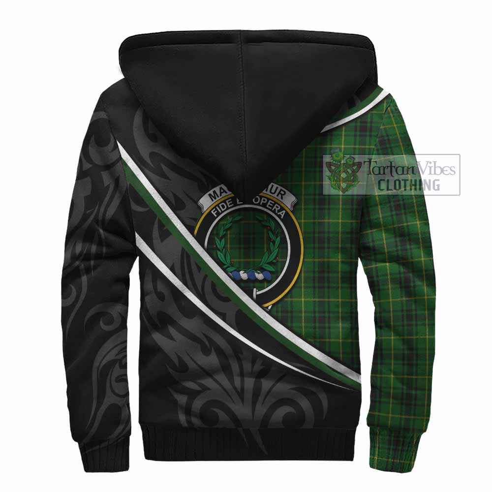 MacArthur (McArthur) Tartan Family Crest Sherpa Hoodie Celtic Scottish Thistle Floral - Tartan Vibes Clothing