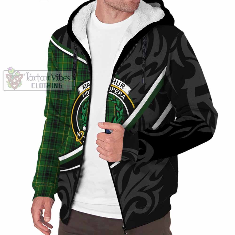 MacArthur (McArthur) Tartan Family Crest Sherpa Hoodie Celtic Scottish Thistle Floral - Tartan Vibes Clothing