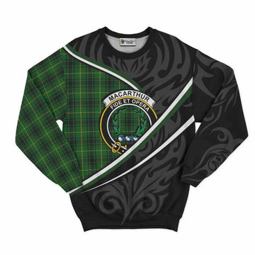 MacArthur (McArthur) Tartan Family Crest Sweatshirt Celtic Scottish Thistle Floral