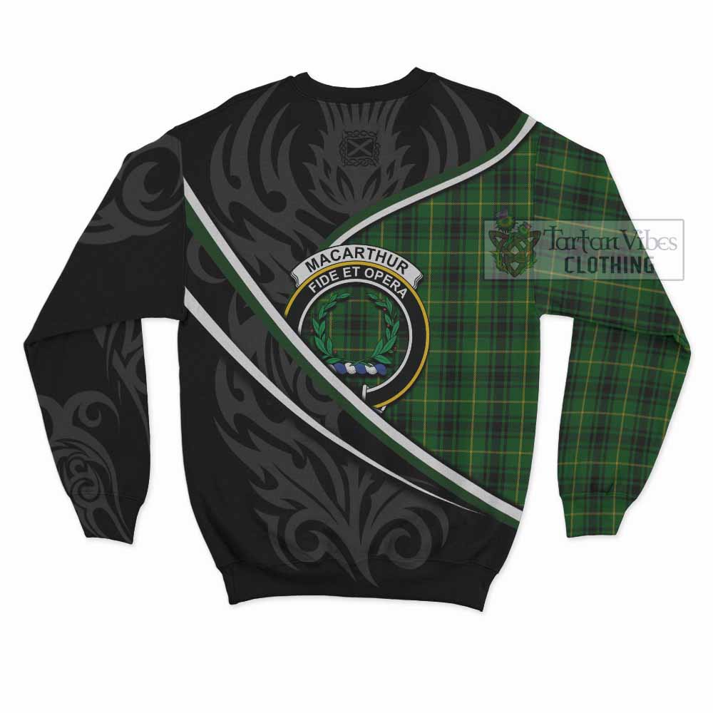 MacArthur (McArthur) Tartan Family Crest Sweatshirt Celtic Scottish Thistle Floral - Tartan Vibes Clothing