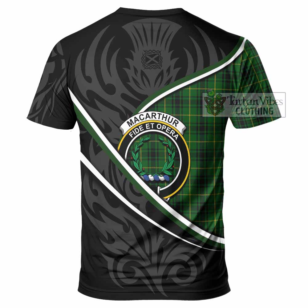 MacArthur (McArthur) Tartan Family Crest T-shirt Celtic Scottish Thistle Floral - Tartan Vibes Clothing