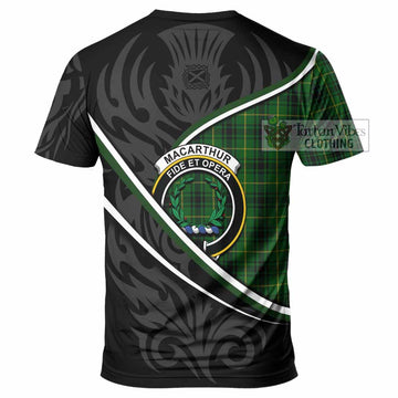 MacArthur (McArthur) Tartan Family Crest T-shirt Celtic Scottish Thistle Floral - Tartan Vibes Clothing