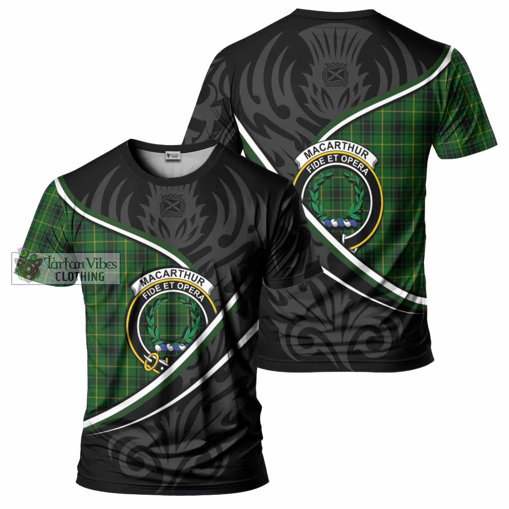MacArthur (McArthur) Tartan Family Crest T-shirt Celtic Scottish Thistle Floral - Tartan Vibes Clothing