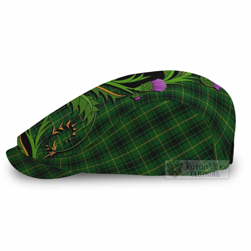 MacArthur (McArthur) Tartan Flat Cap, Jeff Cap Scottish Thistle Pride Heritage Art - Tartan Vibes Clothing