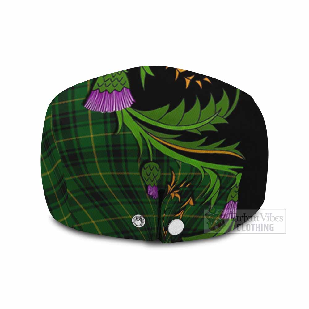 MacArthur (McArthur) Tartan Flat Cap, Jeff Cap Scottish Thistle Pride Heritage Art - Tartan Vibes Clothing