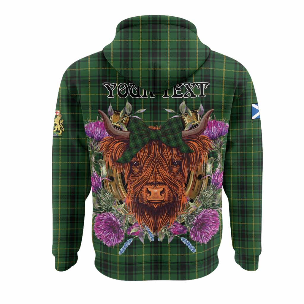 MacArthur (McArthur) Tartan Hoodie Scottish Thistle Heilan Coo