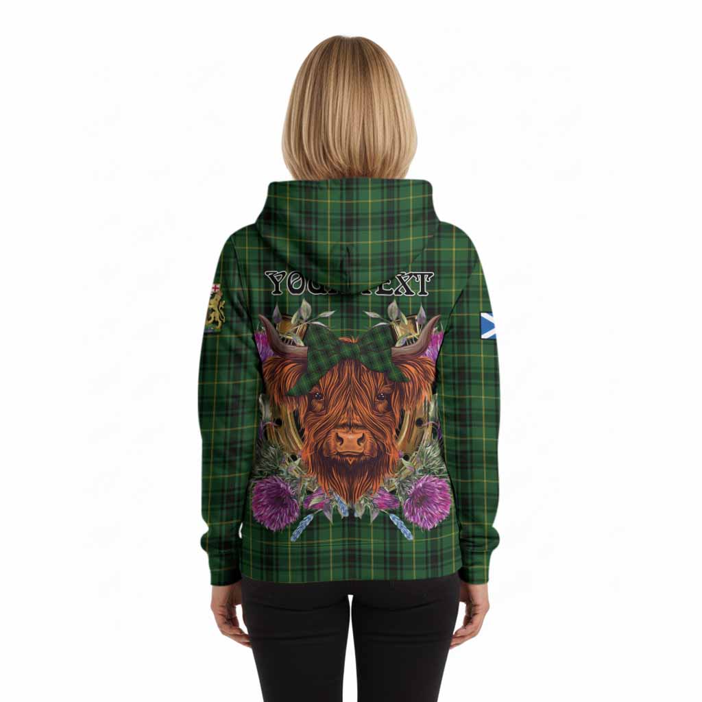 MacArthur (McArthur) Tartan Hoodie Scottish Thistle Heilan Coo