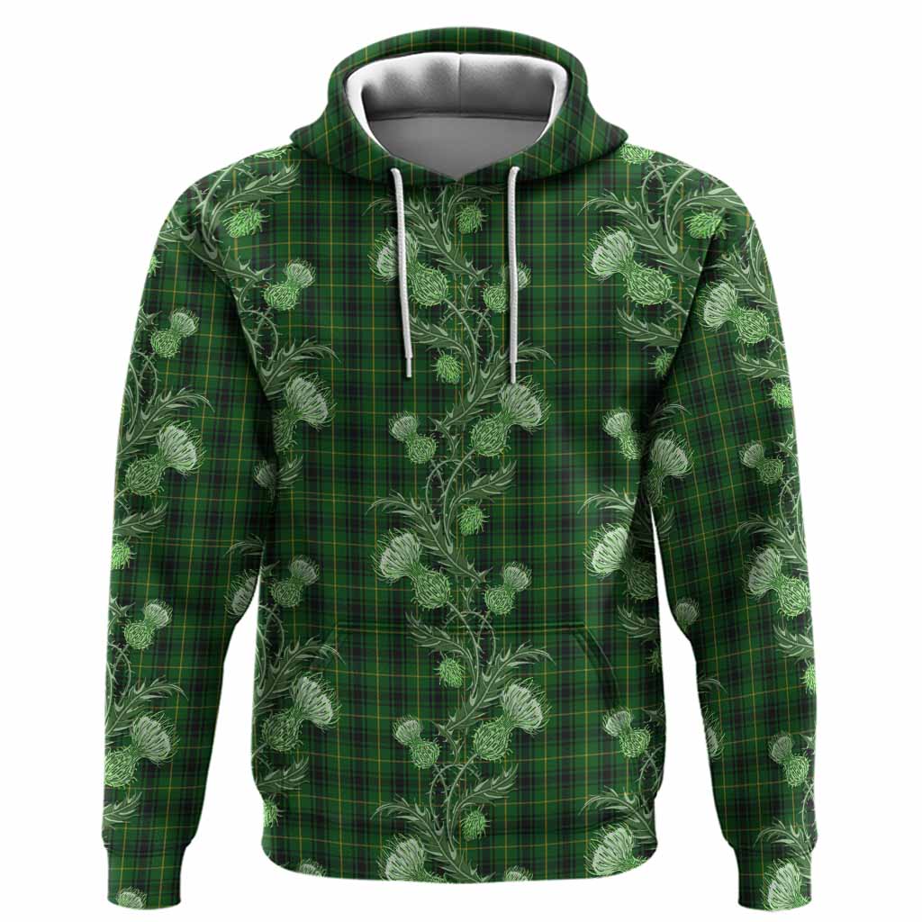 MacArthur (McArthur) Tartan Hoodie Seamless Scottish Thistle Flowers