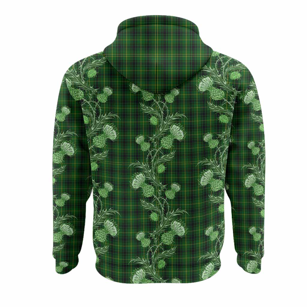 MacArthur (McArthur) Tartan Hoodie Seamless Scottish Thistle Flowers
