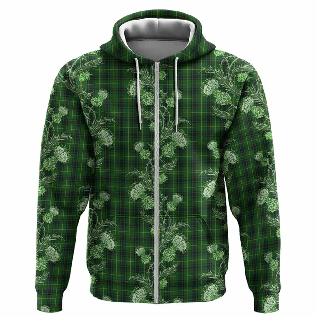 MacArthur (McArthur) Tartan Hoodie Seamless Scottish Thistle Flowers