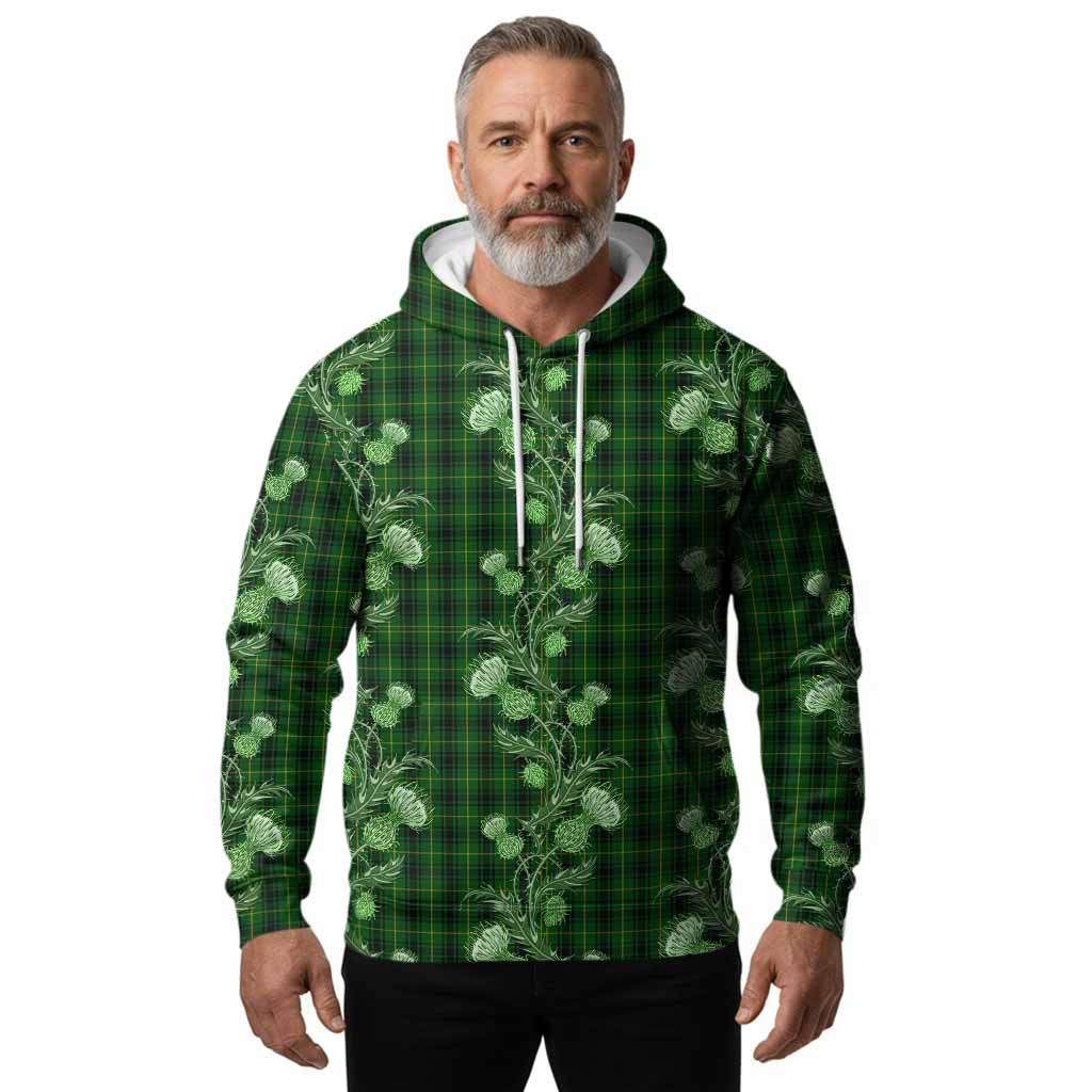 MacArthur (McArthur) Tartan Hoodie Seamless Scottish Thistle Flowers