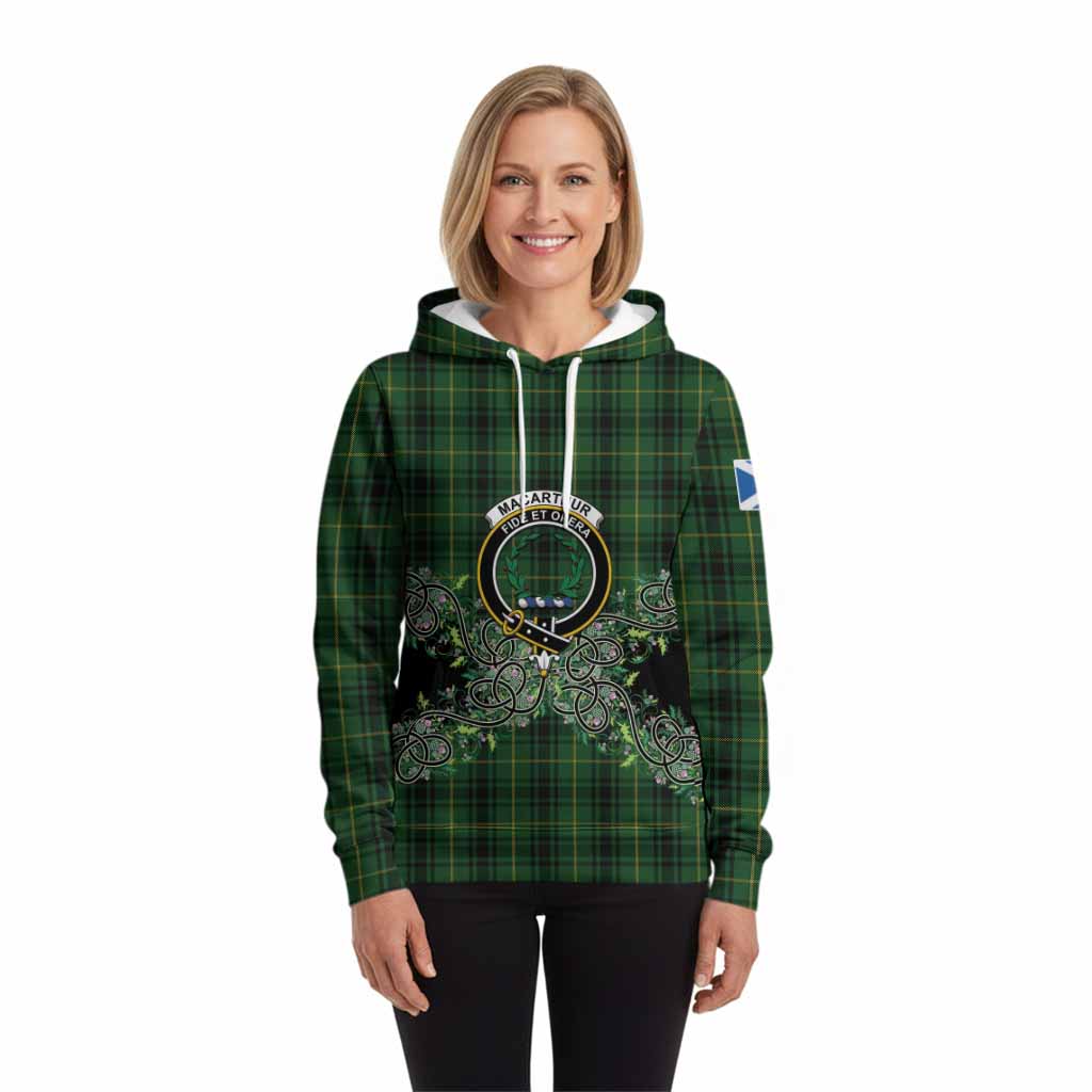 MacArthur (McArthur) Tartan Hoodie Thistle Scottish Spirit