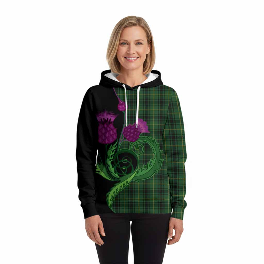 MacArthur (McArthur) Tartan Hoodie Traditional Scottish Thistle