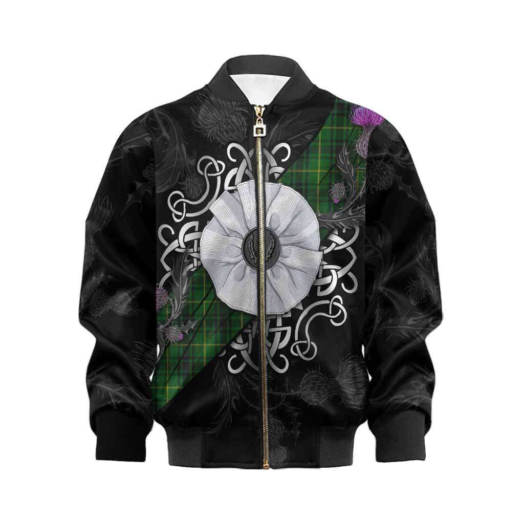 MacArthur (McArthur) Tartan Kid Bomber Jacket Jacobite White Rose Kid XS - Tartan Vibes Clothing