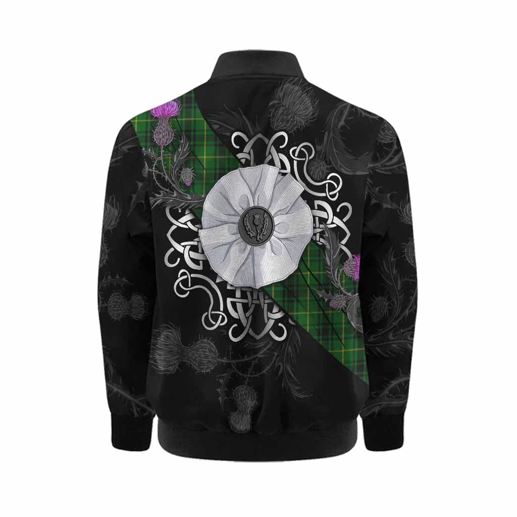MacArthur (McArthur) Tartan Kid Bomber Jacket Jacobite White Rose Kid - Tartan Vibes Clothing