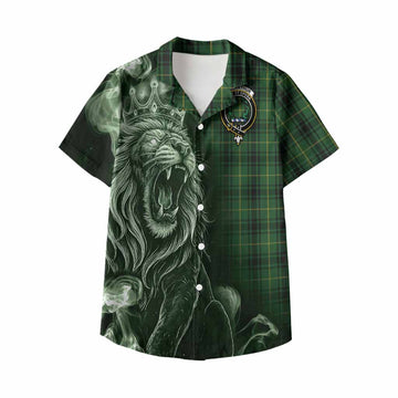 MacArthur (McArthur) Tartan Kid Hawaiian Shirt Roaring Lion Heritage