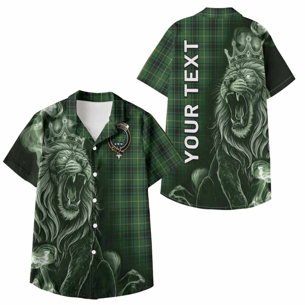 MacArthur (McArthur) Tartan Kid Hawaiian Shirt Roaring Lion Heritage