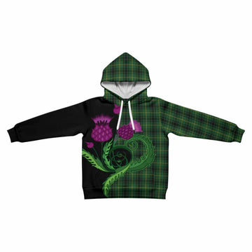MacArthur (McArthur) Tartan Kid Hoodie Traditional Scottish Thistle