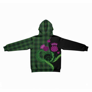MacArthur (McArthur) Tartan Kid Hoodie Traditional Scottish Thistle