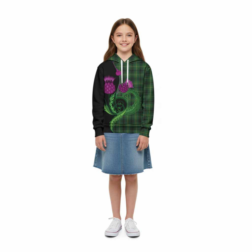 MacArthur (McArthur) Tartan Kid Hoodie Traditional Scottish Thistle